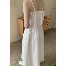 봄 여름 레이어드 끈 민소매 슬립 드레스