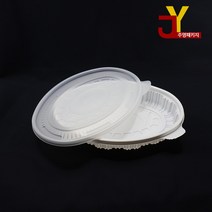 SDP 타원찜용기 330파이(소) 백색용기 세트 100개