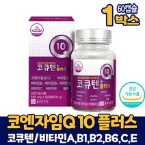 종근당 건강 코엔자임q10 코큐텐 플러스 캡슐 영양제 코쿠텐 코큐탠 고큐텐 건강기능식품, 1개+알약케이스증정, 60캡슐