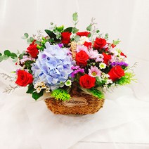 고급꽃바구니 전국꽃배달 프로포즈 생일 기념일 출산 임신축하 꽃바구니배달 여자친구꽃선물, 타입2(아름다운당신을위해)