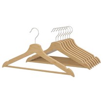 [이케아] 원목 나무 옷걸이 8개 - 부메랑 / 흰색 내추럴 검정 / White Natural Black / Clothes Hanger - Bumerang, 8p