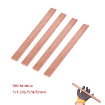99% 순수 Cu 평면 구리 바 플레이트 금속 스트립 두께 1/1.5/2/3/4/5mm 길이 250 mm, 1x15x250mm