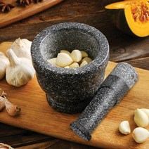 SM 일반 돌절구 절구공이 세트 대 자연석 흑진주 이유식 마늘 다지기 통후추 깨갈이, 중