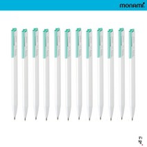 모나미 트리피스 유성볼펜 0.5 0.7 1.0mm 1타 12자루 삼각볼펜 휴대 용이, 0.5mm 블랙(파스텔 민트)