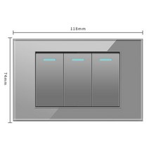 브라질 소켓 USB 2A 강화 유리 패널 충전식 내화 재료 가정용 전기 전원 플매트 카펫 러그 벽, 06 3gang 2way