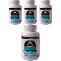 소스내츄럴스 L-트립토판 500mg 타블렛, 120정, 4개