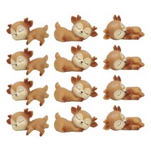 GHSHOP 12 미니어처 잠자는 캐릭터 장식품, 다색