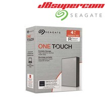 씨게이트 One Touch HDD 3년보증 데이터복구 4TB 외장하드- JBSupercom, 블랙