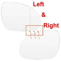 호환 사이드 미러 수리 백미러 열선 폭스바겐 골프 5 제타 파사트 B6 Eos 2003 - 2008 사각지대 유리 좌우 차량, CHINA, Pair
