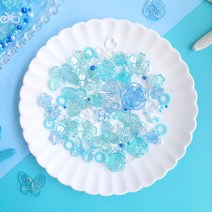 데코덴 파츠 랜덤 믹스 50g 세트 대용량 탑꾸 만들기 재료 꾸미기, 하늘 오로라