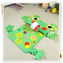 ts02052 종이공작 잼있는 손인형만들기 개구리