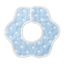 BAY-B 꽃모양 아기턱받이 6종, 도트블루