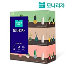 어린이집각티슈 먼지안나는티슈 갑티슈 각티슈 모나리자 사각티슈 미용티슈 250매x3개 YS+56107EA