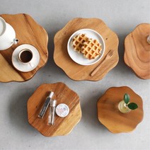 홈카페 집꾸미기 좌식용 미니 원목 차탁 커피식탁 나무감성 미니테이블, 중