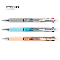 마이펜 마이볼 3색 유성 볼펜 0.7mm (12자루), 단품