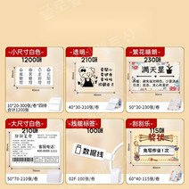 님봇 라벨프린터 용지 Jingchen B21/B3S/B1/B203 전용 라벨링 스티커 리필용 종이 귀여운 네임택 견출지, 6SET  흰색 + 대형 흰색 + 투명 +컬러