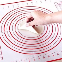 likenny 쿠킹 매트 빵 반죽 매트 빵 만들기 실리콘 매트 큰 사이즈 눈금 포함 내열 반복 사용 가능 이대 보호 매트 과자 만들기 도구 베이킹 매트 (40 60cm 레드), 4060cm 레드