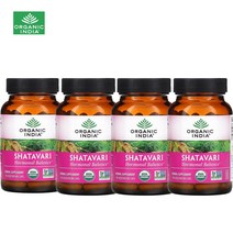 오가닉 인디아 샤타바리 Shatavari 800 mg 90정 x4 식물성 풀루란 베지 캡슐