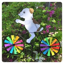 DAFD8D8/G+정원용바람개비(자전거타는아기강아지) 파티용품 데코 배너 장식소품 가랜드 풍선 모자 테이블용품&+S/N110122, 본상품선택