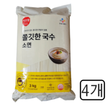 이츠웰 쫄깃한 국수 소면, 3kg, 4개