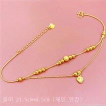 라오농 여름 도금 베트남 사금 발찌 24k 골드 발찌 컬러풀 발찌+JUT07X 금도금