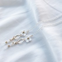eyelove 핸드메이드 데이지 꽃 골드 크리스탈 비즈 체인 안경줄 마스크줄