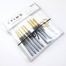 튤립 에티모 코바늘 가위세트 금장 은장 뜨개질 손뜨개 일제 고급 에띠모 바늘 털실, 은장가위세트