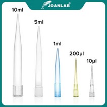 joanlab 공식 매장 실험실 피펫 팁 10ul 200ul 1ml 5ml 10ml 마이크로피펫 일회용 플라스틱 피펫 팁 실험실 장비, 10ml 100개