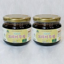 청운당농산 지리산 무 도라지청 2병 토종 수제 도라지조청 약도라지청 효능, 500g