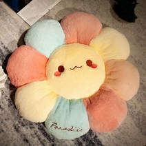 베란다 캠핑 라탄 그네 해먹의자 행잉체어겨울 걸이형 바구니 등나무 의자 쿠션 거실 소파 베이 윈도우 꽃, 01 Petal smiling face_02 60cm