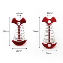 콜로라도하드탑 차위 텐트 차지붕조정 가능한 판자 바닥 봄 fishbone 앵커 스테이크 고정 손톱 야외 캠핑 후크, 빨간색