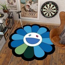 1인 2인 자취 협탁 보조 사이드 미니 개성 독특 신기 패셔너블한 클로크룸 소프트 카펫 모던하고 심플한 침실 침대 옆 장식 러그 가정 방 해바라기 얼룩 방지, 46.E  180x180CM
