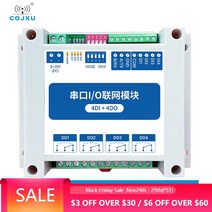 무선단자 이더넷 포트 4DI + 4DO 4 디지털 출력 Modbus RTU 산업용 등급 직렬 포트 I/O 네트워킹 모듈 RS23, 한개옵션0