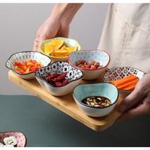 베스트바이서울 일본풍 가정식 반찬 접시 찬기 종지 소스기 4종, D형, 3, 1개