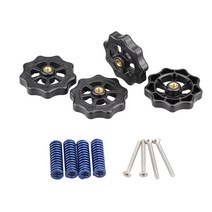 3D 프린터 부품 가열 베드 스프링 레벨링 키트 조정 너트 + 스프링 + CR-10 엔더 3 MK3 핫 베드 용 스크류 히트 베드 키트, (366)Blue