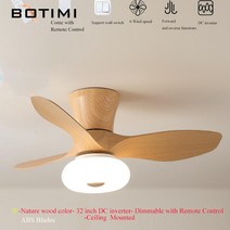 천장실링팬 거실실링팬 설치 실링팬조명 BOTIMI LED 선풍기 조명 환풍기 침실 냉각 램프 다이닝 고정장치 32 인치 22, 7.B Wood 색상Ceiling