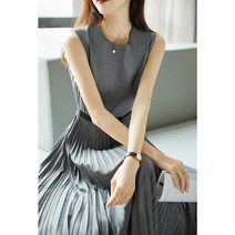 미우새 옷 민소매 주름 원피스 40대 50대 빅 사이즈 세련된 여성스러운 꾸안꾸 핏좋은 드레스