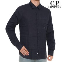CP컴퍼니 남방 10CMSH309A-005415G888 린넨 자수 로고 셔츠