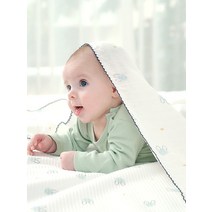 밀로앤개비 [밀로앤개비_Baby] 신생아 사계절 모달 100% 아기 블랭킷(거즈블랭킷/속싸개), 미니 도트