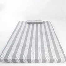 매직베드 5단 접이식 매트리스 전용 통시트 커버, 라인그레이