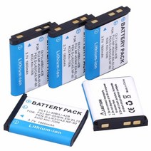 5 pcs 1800mah li-40bli-42b li40b li42b 리튬 이온 배터리 니콘 en-el10 en el10 enel10 펜탁스 d-li63fuji np-45 용