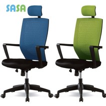 사사가구 모에1 메쉬 컴퓨터 사무용 의자, 그린