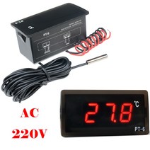 PT-6 자동차 온도계 디지털 차량 측정기 모니터-40 ~ 110 ℃ NTC 센서, 한개옵션1, 02 AC 220V