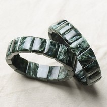 천연 녹색 세라피나이트 직사각형 비즈 보석 팔찌 스트레치 주얼리 14x10mm AAAAA