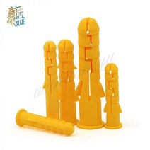 콘크리트 석고보드 석고 스크류 토우 앙카 볼트 10-50pcs m6 m8 m10 노란색 플라스틱 앵커 벽 플라스틱 확장 파이프 튜브 벽 플러그 drywal, m10x80mm 10개
