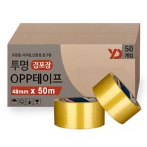 부광테이프 경포장 박스테이프 50m 57mic, 투명, 50개