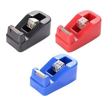 블루마토 [블루마토] 테이프 커터기1(소형 T20051)/103x45x60(mm)/3컬러(검정 빨강 파랑)-랜덤, 단품없음