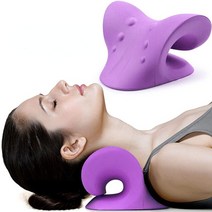 목 경추 견인기 스트레처 일자목 거북목 교정 자궁 경부 목 어깨 이완기 들것 견인 장치, 어번