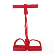 피트니스 껌 4 튜브 저항 밴드 라텍스 페달 운동기 윗몸 일으키기 당기기 로프 확장기 탄성 밴드 요가 장비 필라테스 운동, 3.빨간