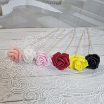 디퓨저스틱 - 각진 로즈스틱 3개, 버건디